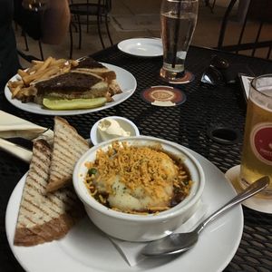 Vegan shepherd's pie and the Ruben-esque  at Trinity Hall in Dallas