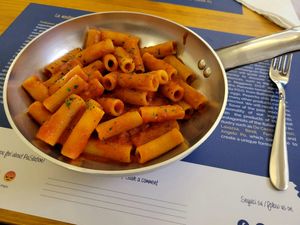 Rigatoni arrabiata at PaStation in Rome