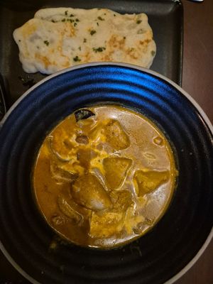 Massaman curry with naan at Mercy Republic in Bangkok