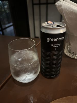 Sparkling water  at Mercy Republic in Bangkok