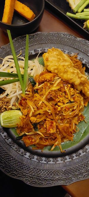 Pad Thai with enoki tempura at Mercy Republic in Bangkok