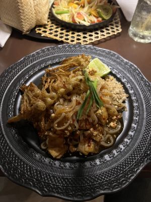Enoki mushrooms pad thai  at Mercy Republic in Bangkok
