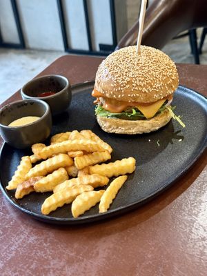 Healthy burger  at Mercy Republic in Bangkok