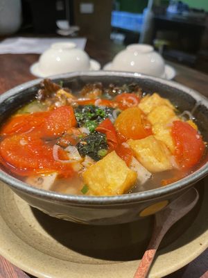 Hanoi rice vinegar vermicelli  at Dana Vegan House in Hanoi