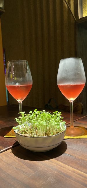 Vietnamese chill and pineapple sake wine  at Dana Vegan House in Hanoi