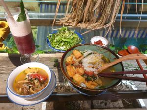 Vietnamese Vinegar noodle  at Dana Vegan House in Hanoi
