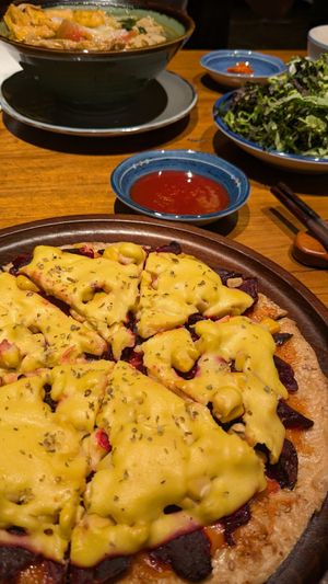 Dana's pizza at Dana Vegan House in Hanoi