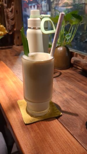 Banana Smoothie w Dana Rice Milk at Dana Vegan House in Hanoi