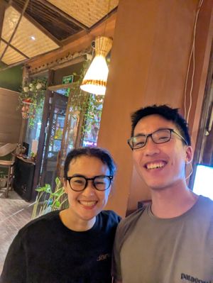 With the lady boss at Dana Vegan House in Hanoi