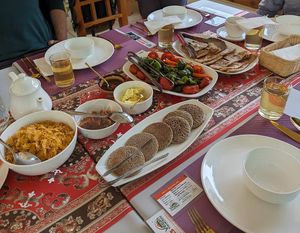 Breakfast table at Forest Boutique in Thimphu