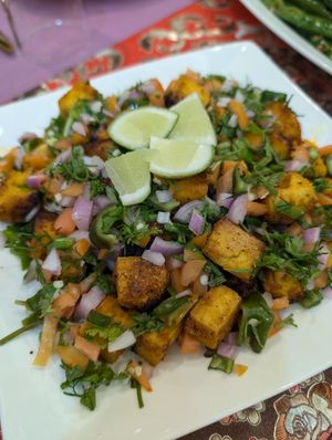Tofu dish at Forest Boutique in Thimphu