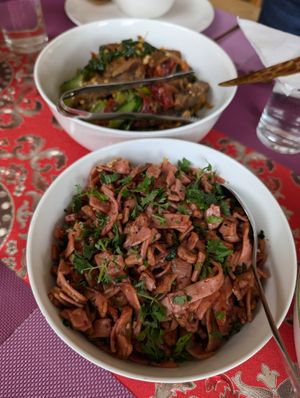 Some random dishes at Forest Boutique in Thimphu