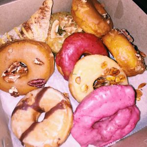 The two pink were the best! at The Cinnamon Snail in New York City