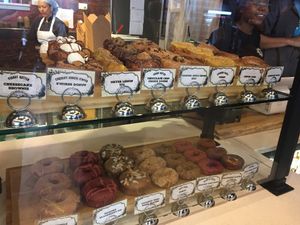 Baked goods selection at The Cinnamon Snail in New York City