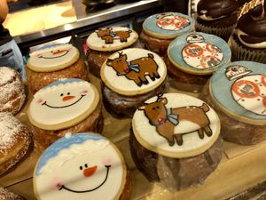 xmas sweets at The Cinnamon Snail in New York City