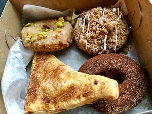 apple turnover, donuts... at The Cinnamon Snail in New York City