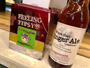 happy cow tipping ;) at The Cinnamon Snail in New York City