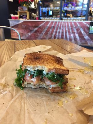 Maple Mustard-Glazed Tempeh Sandwich   at The Cinnamon Snail in New York City