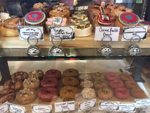 As every donut shop should be... :) at The Cinnamon Snail in New York City