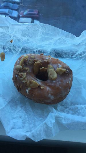 Smoked almond donut  at The Cinnamon Snail in New York City