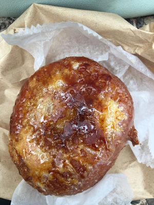 Creme brûlée donut  at The Cinnamon Snail in New York City