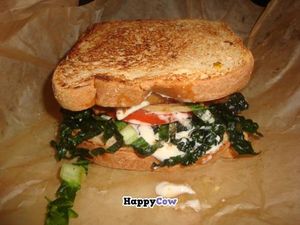 maple Dijon mustard tempeh sandwich at The Cinnamon Snail in New York City