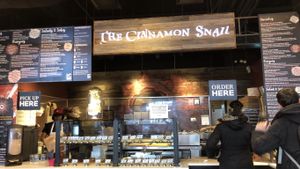 The kiosk is located in the food hall at The Cinnamon Snail in New York City