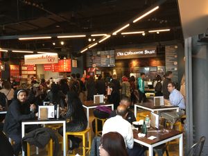 This gives you an idea what the inside of the food court looks like. at The Cinnamon Snail in New York City