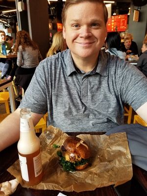 Smoked sage burger at The Cinnamon Snail in New York City