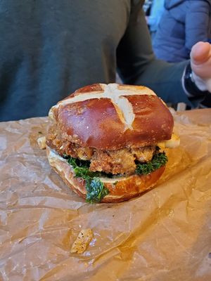 Smoked Sage Seitan Burger at The Cinnamon Snail in New York City