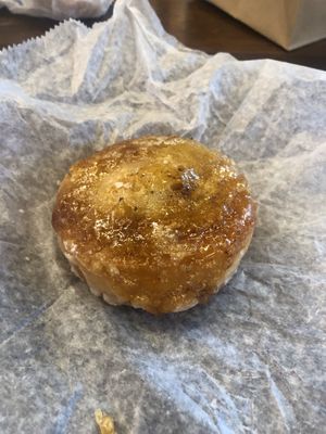 Crime Brûlée doughnut  at The Cinnamon Snail in New York City