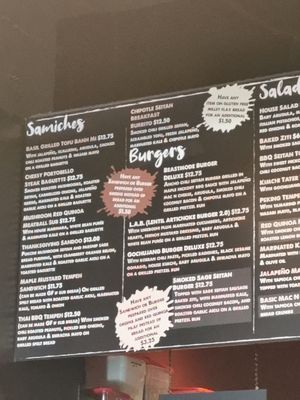 Menu at The Cinnamon Snail in New York City