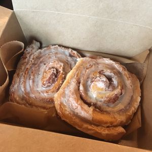 Make sure to try their signature pastry! at The Cinnamon Snail in New York City