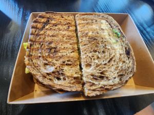 Tree hugger veggie sandwich (omit the pesto) - 1st visit at Brick & Bread in Broken Bow