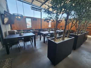 Restaurant has patio and inside seating at Brick & Bread in Broken Bow