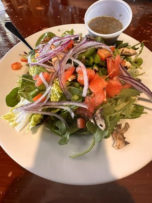 Garden salad with Italian   at Hilo Pizza Company in Hilo