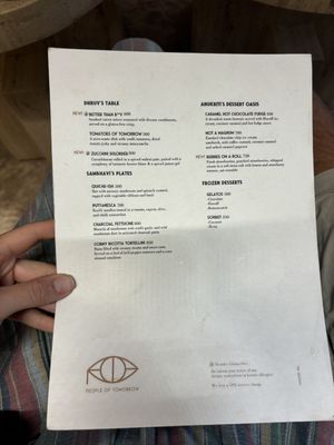Food + Dessert menu  at People Of Tomorrow in New Delhi