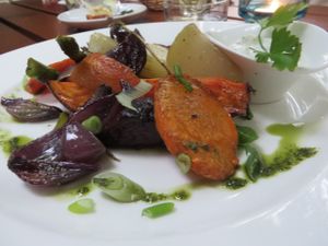 Wild oven vegetables (vegan) at Restaurant Café Kostbar in Saarbrucken