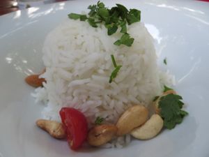 Vegetable Curry I (vegan): the rice at Restaurant Café Kostbar in Saarbrucken