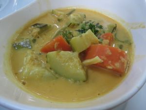 Vegetable Curry II (vegan): the veggies & sauce at Restaurant Café Kostbar in Saarbrucken