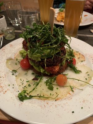 Vegan Türmchen  at Restaurant Café Kostbar in Saarbrucken