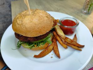 Monster Bliesgau Burger at Restaurant Café Kostbar in Saarbrucken