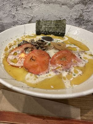 Vegan ramen with truffle pastee  at Parco Ramen in Collingwood