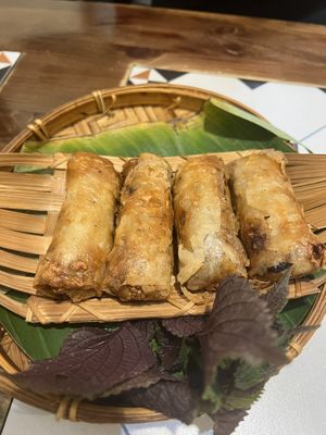 Fried spring rolls   at MẸT Vietnamese Restaurant & Vegetarian Food - Hang Bac in Hanoi