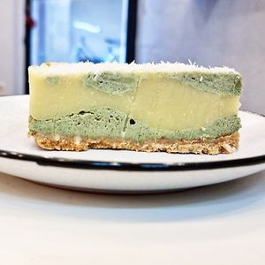 Cheese cake pineapple at Bio Fred in Geneva