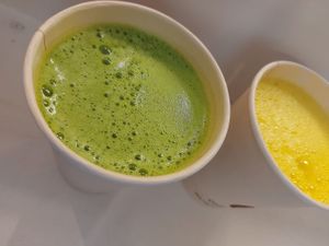 Just green and boost smoothie at Bio Fred in Geneva