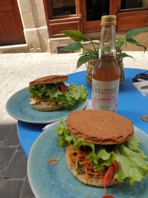 Greque sandwich and Avocat sandwich at Bio Fred in Geneva