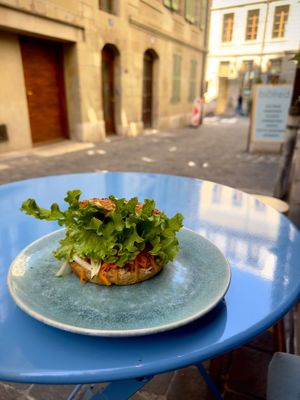 Cajun sandwich at Bio Fred in Geneva