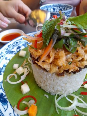 Vegan chicken fried rice at Hoi An Vegan in Ho Chi Minh City