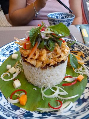 Fried rice vegan chicken at Hoi An Vegan in Ho Chi Minh City